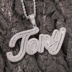 Custom Necklace letter pendant hip hop jewelry